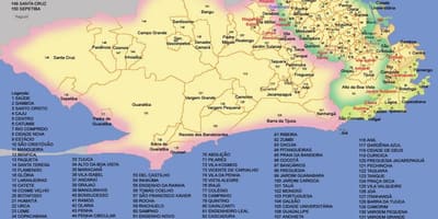 Карта Ріо-де-Жанейро райони