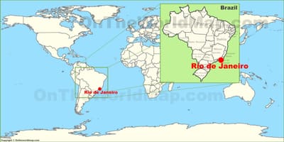 Карта світу в Ріо-де-Жанейро, Бразилія